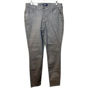 NWT Old Navy Rockstar Super Skinny mid rise silver gray shimmer jeans women’s 12